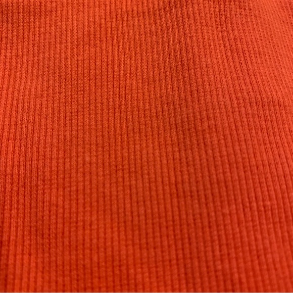 Moda International Ribbed Cotton Tank Mini Dress Orange - Picture 5 of 5